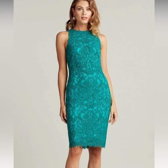 Tadashi Shoji Sleeveless Corded Embroidered Dress - Picture 1 of 16